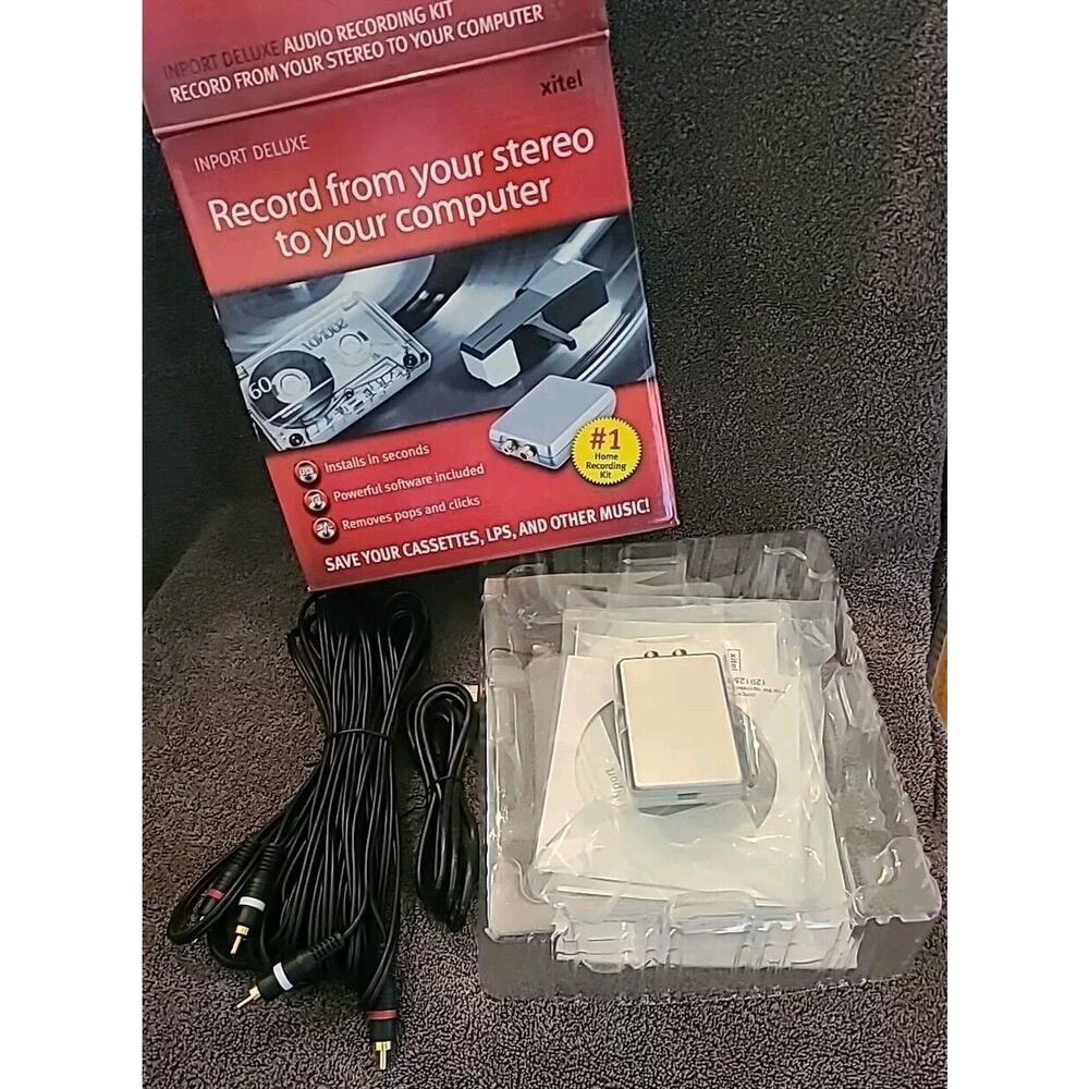 NEW Xitel Inport Deluxe Software Record From Stereo To Computer Open Box Kit